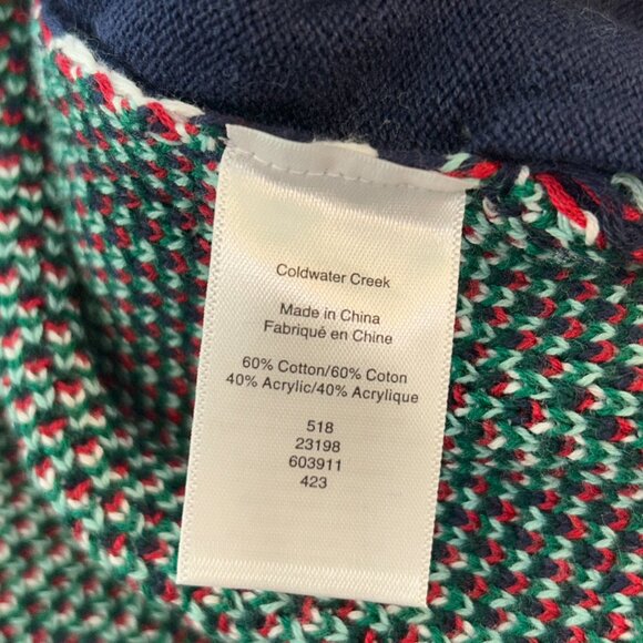 Coldwater Creek Alpine Skies Sweater Jacket size Petite XL NWT - Picture 4 of 7